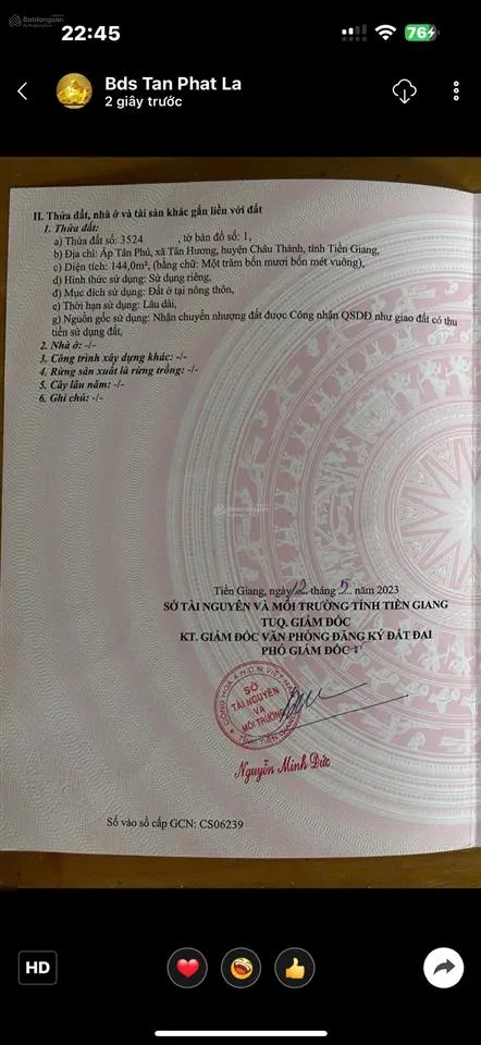 Nhà giá rẻ qlo1 kcn tân hương, châu thành, tiền giang dt 144m2 giá 1tỷ390 tl