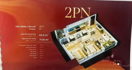 Bán nhanh căn hộ 2pn hướng đông nam bv diamond hill thái nguyên