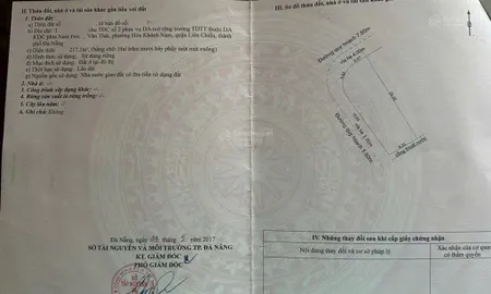 Lô góc 2 mặt tiền đường 7m5 đà sơn 3. cạnh đại học duy tân. s= 217m2 giá 7.5 tỷ tl nhẹ