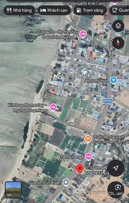 Đất ven biển mỹ hoà, 3 mặt tiền, 274m2, gần biển vô cực, 6,1 tỷ