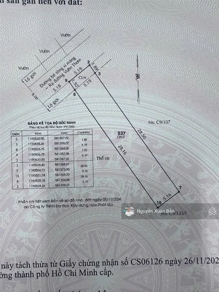 Chính chủ gửi bán mặt tiền đường lô b vườn thơm 156m2 thổ cư, giá giảm còn 2,25 tỷ. 0909 805 ***