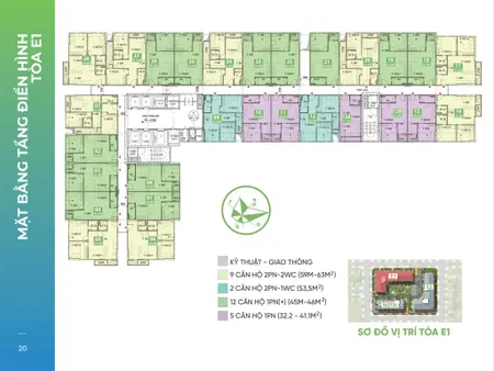 Bán chung cư bắc ninh ecohome sông thương, 60m2, giá chủ đầu tư