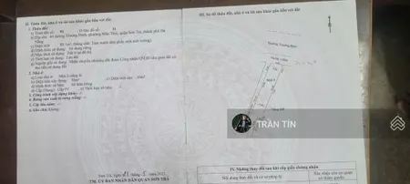 Lô đất mặt tiền đường trương định, trục thông thẳng ra bãi tắm biển mân thái