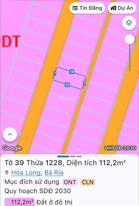 Bán lô đất đẹp hòa long, đường số 3, ngay vòng xoay và chợ hòa long