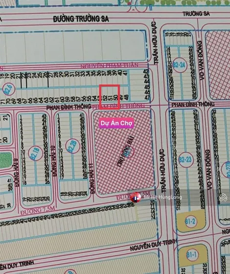 Bán đất biển tân trà đường phan đình thông,đối diện chợ, dt 140m2