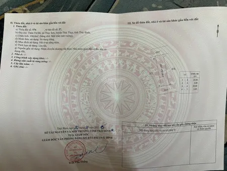 Chính chủ bán lô đất tử đô, thụy sơn, thái thụy đường ô tô tránh nhau, sổ đỏ trao trao tay