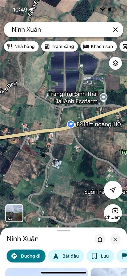 Đất 3 mặt tiền, t lộ 8 dt 8.400m2, mt thực tế 110m2, hiện trồng cây lâu năm đã chuyển lên thổ