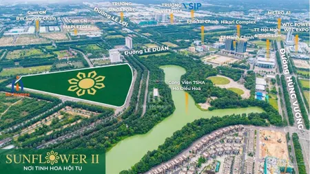 Biệt thự sunflower ii giá f0 cđt trung tâm tp hồ chí minh mới 55% nhận nhà ngay. tiến độ 2 năm