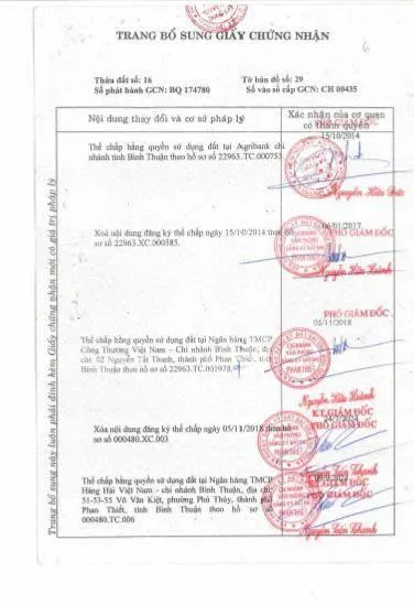 Qsdđ thửa đất số 16, tbđ số 29, thôn tiến hưng, xã tiến lợi, tp.phan thiết, tỉnh bình thuận