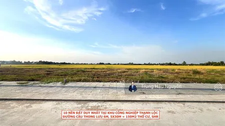 10 nền duy nhất tại khu công nghiệp thạnh lộc. lộ ô tô 6m, 5x30m, thổ cư, sổ riêng, giá đầu tư