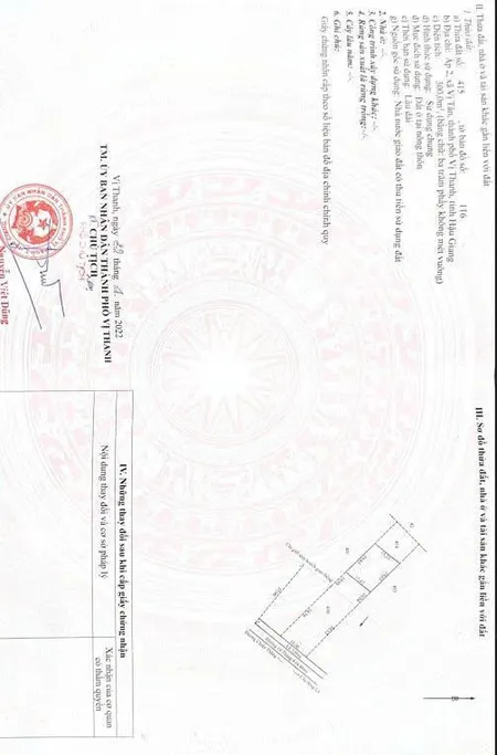 Đất mt 19/8 xã vị tân ngang 15 mét x 70 mét có 300 thổ cư 2 tỷ
