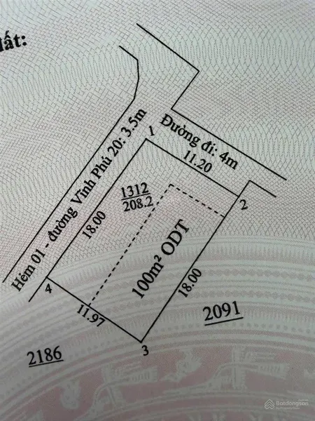 Kho vĩnh phú sát cầu vĩnh bình 208m2 (11 18) xe tải ra vào