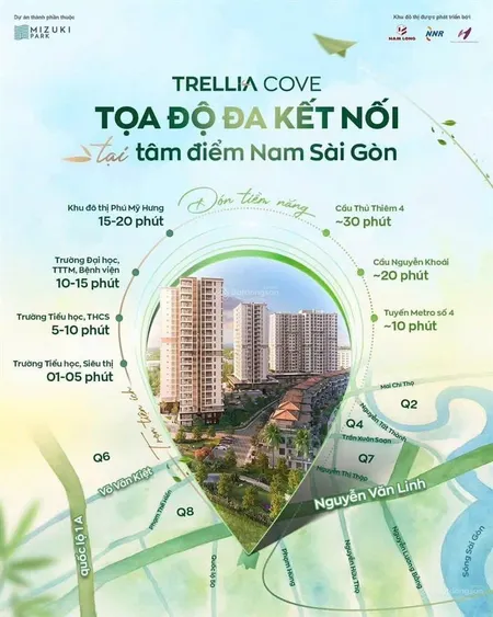 Trellia cove căn 69m2 (2pn/2wc) giá 4,979 tỷ. chiết khấu 14,5%. hỗ trợ lãi suất vay 27 tháng