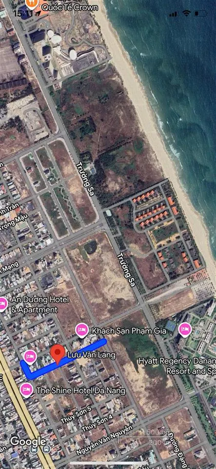Gần biển! bán cặp đất 200m2 19,5 tỷ mt lưu văn lang gần bãi tắm sơn thuỷ