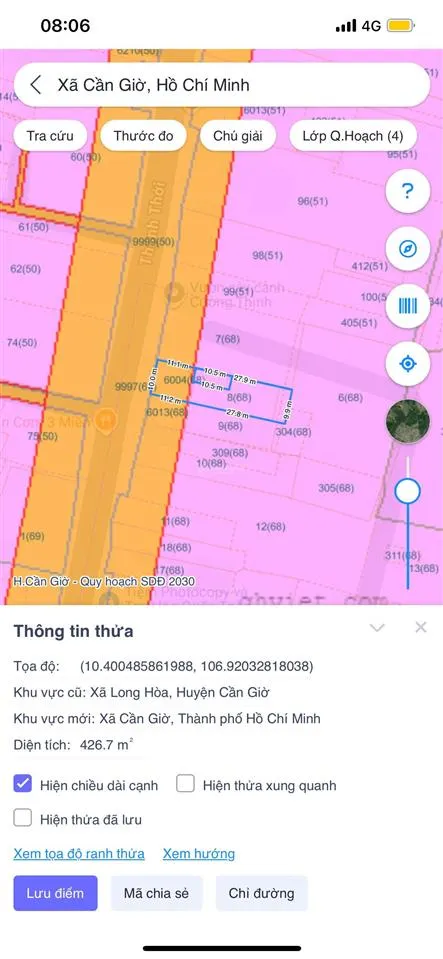 Bán đất rẻ đầu tư mt đường thạnh thới long hòa, cần giờ, hcm, 67 triệu / m2, 386 m2 0906 819 ***