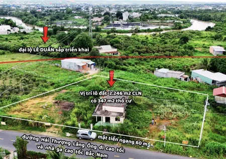 Chính chủ bán 2246m2 đã có 347m2 thổ cư, mặt tiền đường, hải thượng lãn ông, hàm thuận bắc