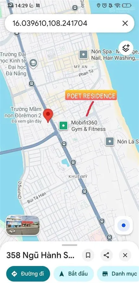 Bán quỹ đất 1.500m² mặt tiền đường ngũ hành sơn, 100% đất ở chuẩn pháp lý làm dự án căn hộ