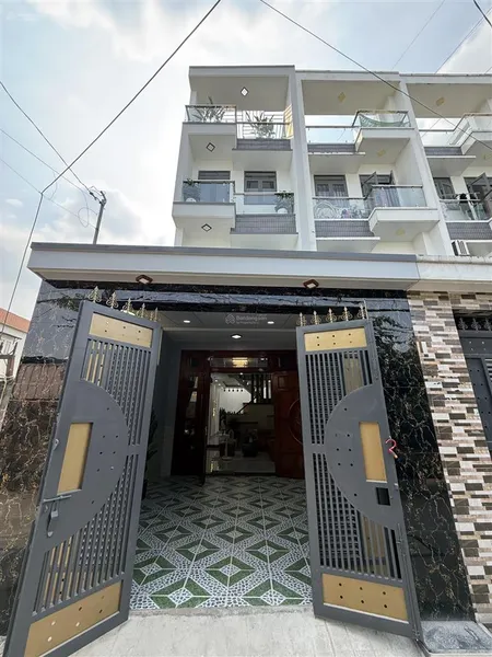 Nhà giá tốt an phú đông 3 lầu hẻm 6m vào 1 trục. 4mx19m sân xe hơi gần chợ vườn lài khu vip