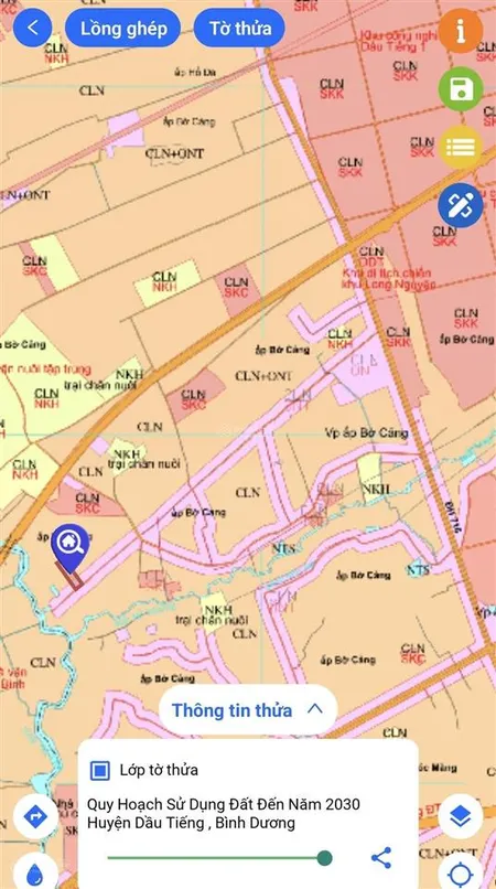 Đất long tân dầu tiếng 8,8 xào, 48m mặt tiền đường nhựa, phủ hồng, giá 5,5 tỷ tl. 0936 419 ***