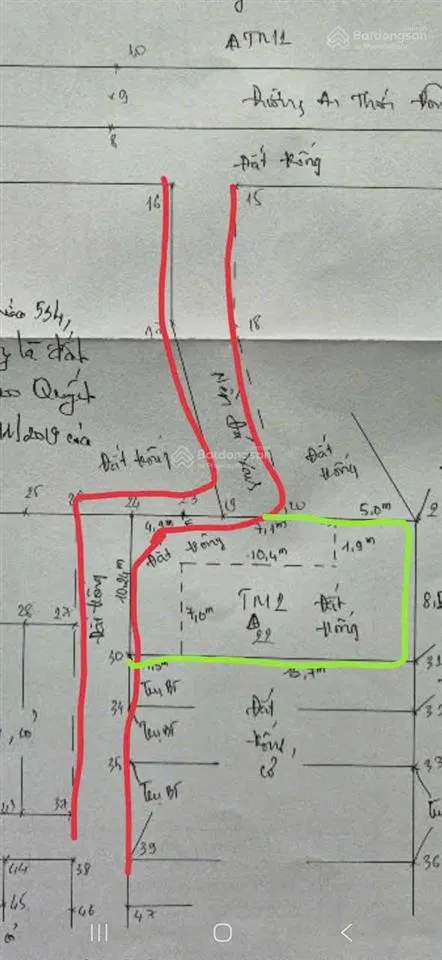 Chủ kẹt bán gấp nền góc thổ cư an thới đông hẻm đá xanh 3m giá 1,8 tỉ