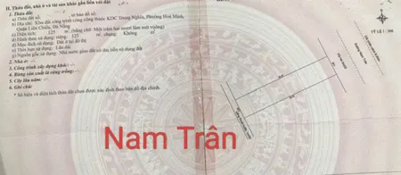Nhà mặt tiền đường 2 làng nam trân trước bên xe, thông ra biển. s = 250m2 (10x25)m. giá 18 tỷ