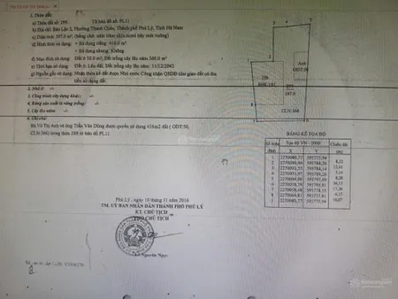 Đất nền tại phường thanh châu, phủ lý, hà nam, giá tốt 3,6 tỷ, 597m2