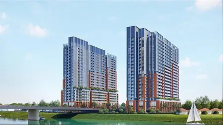 Căn hộ sân vườn view sông cẩm lệ và cầu hoà xuân, giá chỉ 3,1 tỷ diện tích 62,6m2