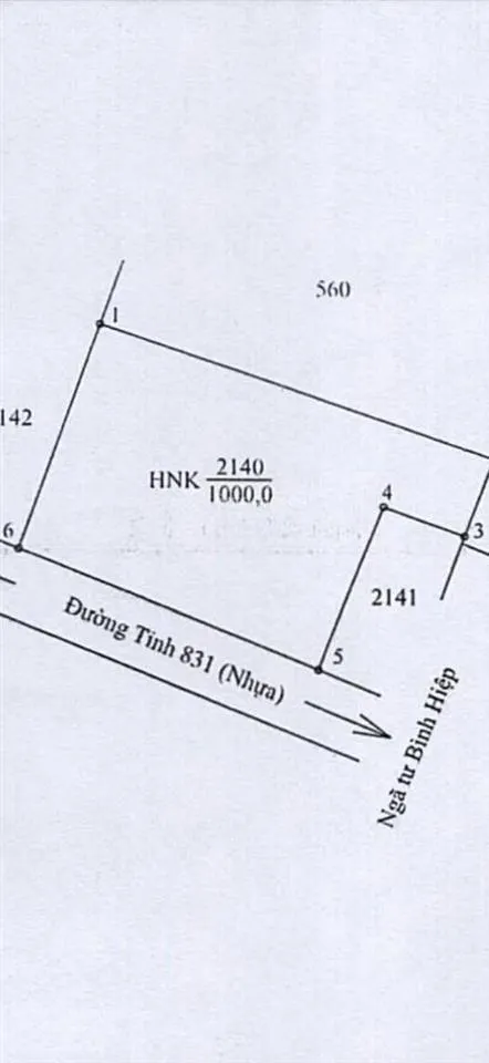 Cần bán một lô đất 1000m2 tại xã bình tân, thị xã kiến tường, tỉnh long an. đường tỉnh lộ 831 .