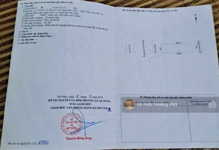 Bán 10m5 đường văn tiến dũng đối diện cổng trường cấp 2 hoà xuân, đà nẵng.