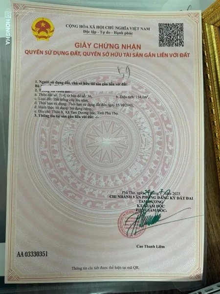 Bán nhà cấp 4 sẵn ở khu 6 hoàng hoa, tam dương, vĩnh phúc
