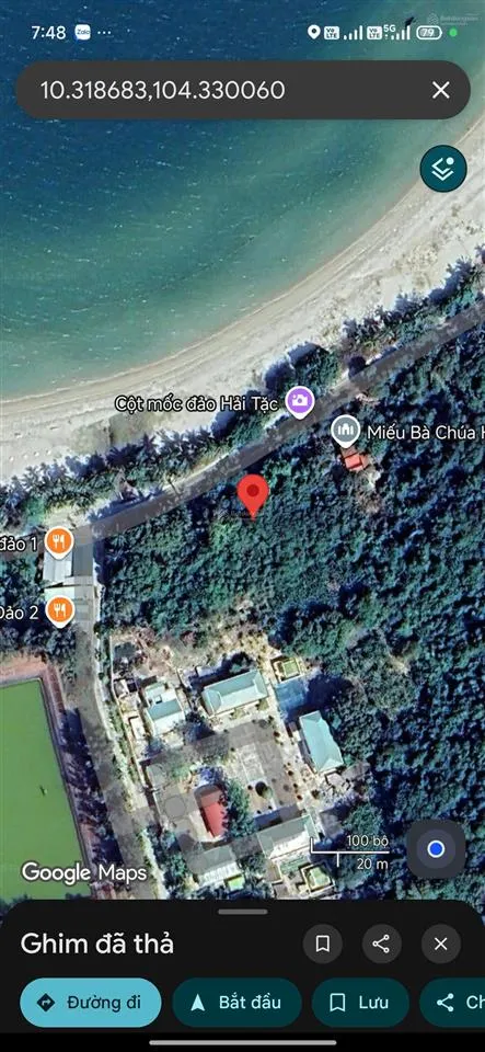 Đất đảo hải tặc, view bãi cái trắng