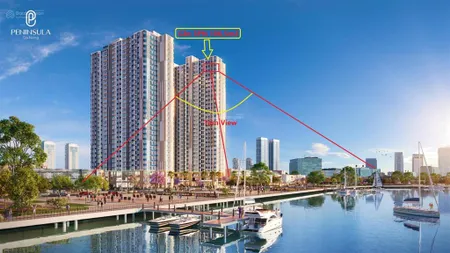 Cực hiếm, cần bán căn 2 phòng ngủ 72,9m2 tầng 5 peninsula view sông hàn, trung tâm đà nẵng