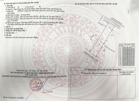 Lô đất 1998m2 ngang 20m mặt tiền đường thái khang, phường nam nha trang, 0981 175 ***