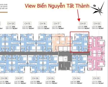 Mia center point căn view biển tầng cao siêu đẹp trực tiếp cđt, thanh toán 5 tháng nhận nhà