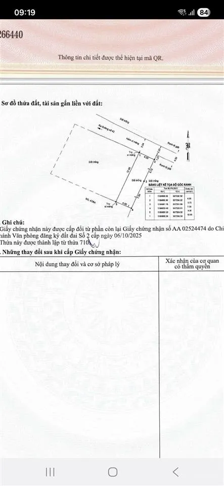 Bán đất shr đường số 42 hiệp bình chánh thủ đức 52m2 ( 4x13) 4,39 tỷ tl