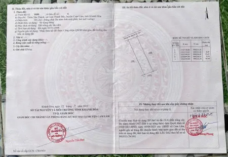Chủ cần ra nhanh đất ở khu dân cư gần đầm thuỷ triều cam lâm. 0798 347 ***