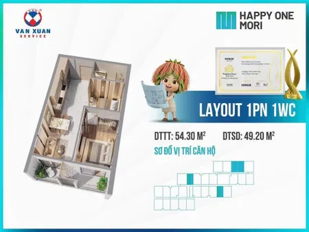 Suất nội bộ căn 1pn + 1 dự án happy one mori chiết khấu cao ưu tiên lấy căn đẹp cho khách hàng