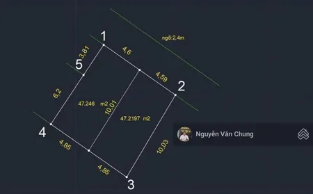 Chính chủ cần bán lô đất 47m2 ngang 4,6m nở hậu tại phạm hải, đông lãm, đa phúc. giá chỉ 1,3x tỷ