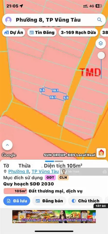 Bán nhanh lô đất hẻm 2 ô tô tránh nhau trần bình trọng 105m² xây 4 tầng giá tốt chỉ 6,9 tỷ