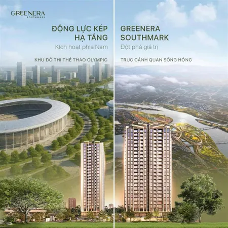 Greenera southmark, nhịp sống thượng lưu gặp đòn bẩy bệ phóng phía nam hn, ck đến 19%, gói 0% 36th