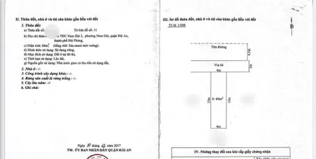 Duy nhất còn sót lô tái định cư 60m2 , nam hải 2 , phường hải an