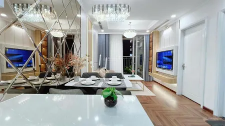 Bán chcc tòa gelexia riverside 727 tam trinh dt 80m2 2pn 2wc, ban công phòng khách cực đẹp