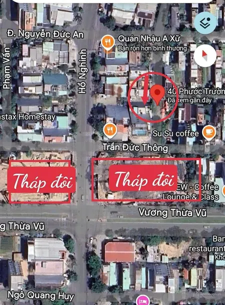 Bán lô đất 80m2 đường phước trường 4 cạnh tòa tháp sun group cách biển 400m phù hợp xây căn hộ