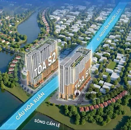 Spana tower căn hộ view sông hiếm hoi tại hòa xuân giá từ 2,xtỷ. hỗ trợ vay ân hạn gốc lãi 30 tháng