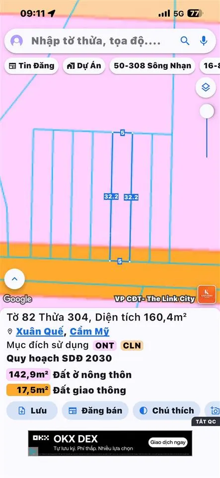 4 nền thổ cư tại xuân quế, đồng nai, 990tr, 160m2
