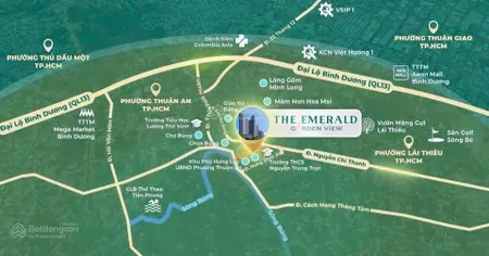 Căn hộ emerald garden view view sông giá tốt 1,390 tỷ/ căn