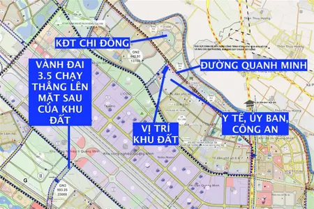 Bán đất đấu giá tổ 3, thị trấn quang minh cơ hội đầu tư sinh lời cao 102,4m2 mặt tiền 5m
