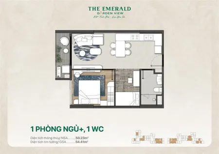 The emerald garden view, 35 triệu/m2, 54m2, 2pn, 1wc tại nguyễn chí thanh, thuận an, bình dương