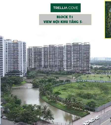 Căn góc 2pn trellia cove 2 view, giá hợp lí để đầu tư, miễn pql 2 năm, thanh toán chỉ 10% kí hđmb