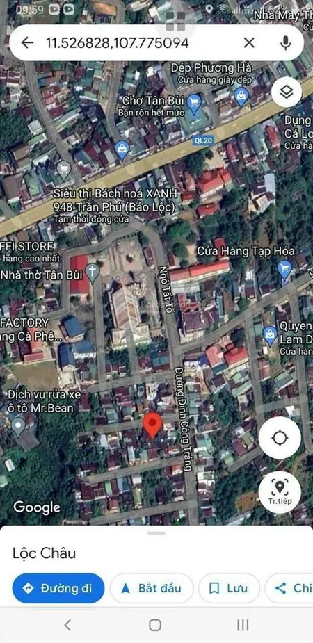 Bán đất tặng nhà kho nhỏ xinh, gần ngay chợ tân bùi bảo lộc